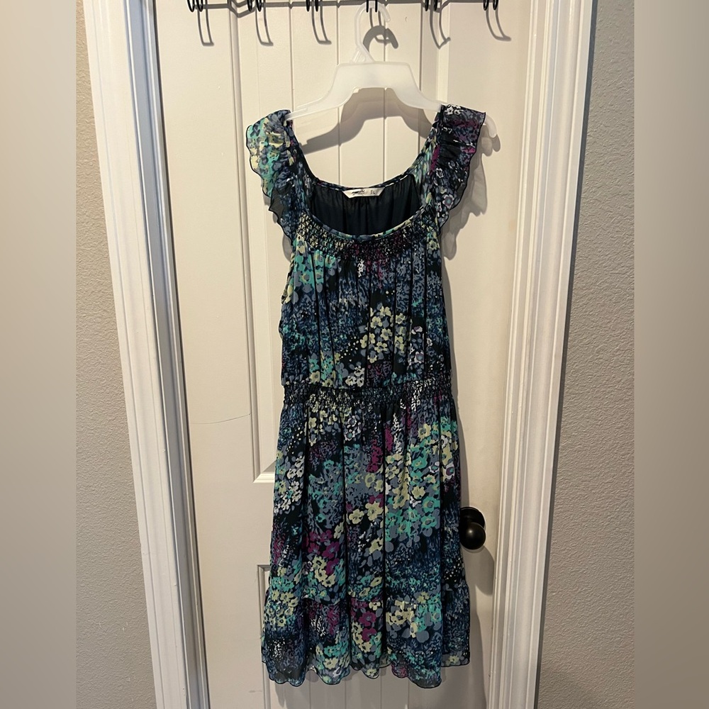 Floral women’s Dress sz L multicolor in Blue, green, and Purple
